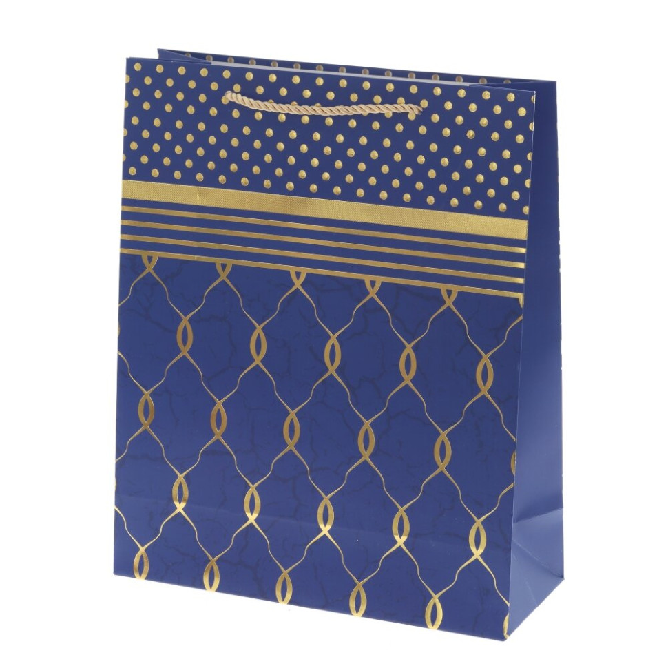 Пакет подарочный M (бумага 210г/м2, блок микс 12шт), L26 W10 H32 см, 4в.