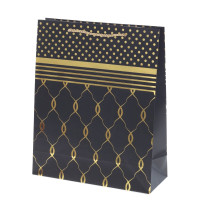 Пакет подарочный M (бумага 210г/м2, блок микс 12шт), L26 W10 H32 см, 4в.