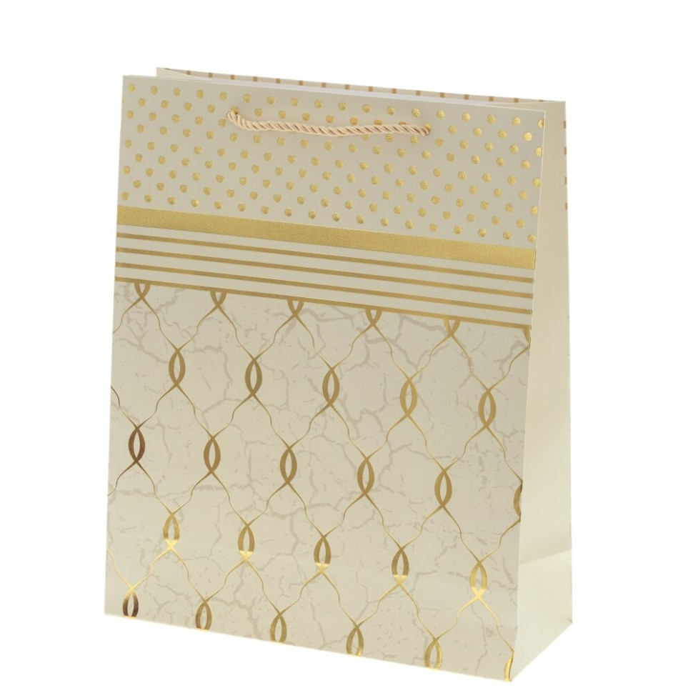 Пакет подарочный M (бумага 210г/м2, блок микс 12шт), L26 W10 H32 см, 4в.