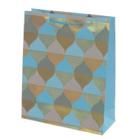 Пакет подарочный M (бумага 210г/м2, блок микс 12шт), L26 W10 H32 см, 4в.