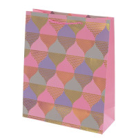 Пакет подарочный M (бумага 210г/м2, блок микс 12шт), L26 W10 H32 см, 4в.