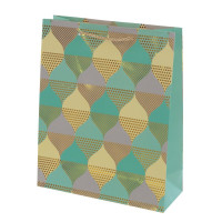 Пакет подарочный M (бумага 210г/м2, блок микс 12шт), L26 W10 H32 см, 4в.