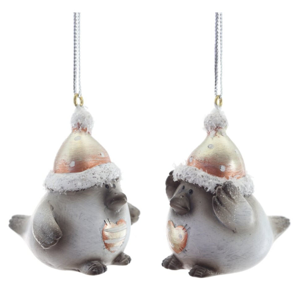 Фигурка декоративная подвесная "Птичка",   L3 W5 H5 см, 2в.