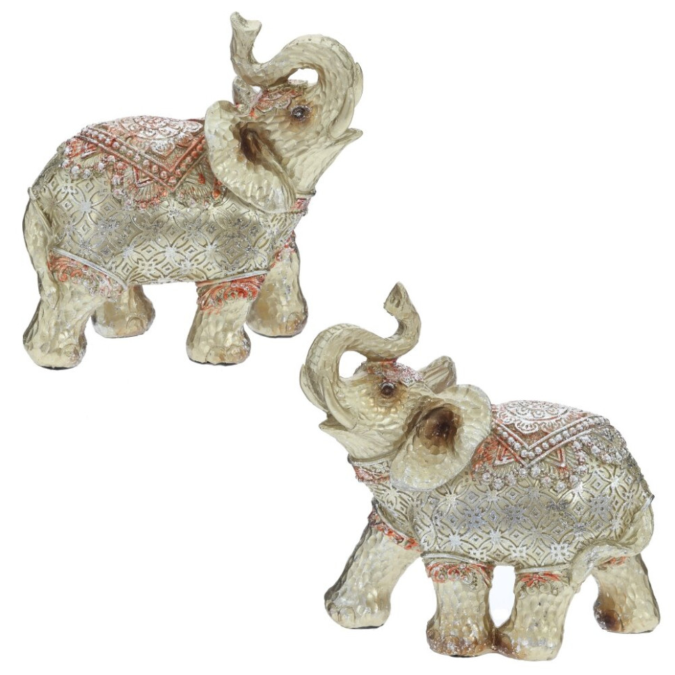 Фигурка декоративная "Слон", L15 W6,5 H14,5 см, 2в.