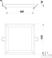 Точечный светильник Ingrid 3322.LDF16016/16W/6K APL LED
