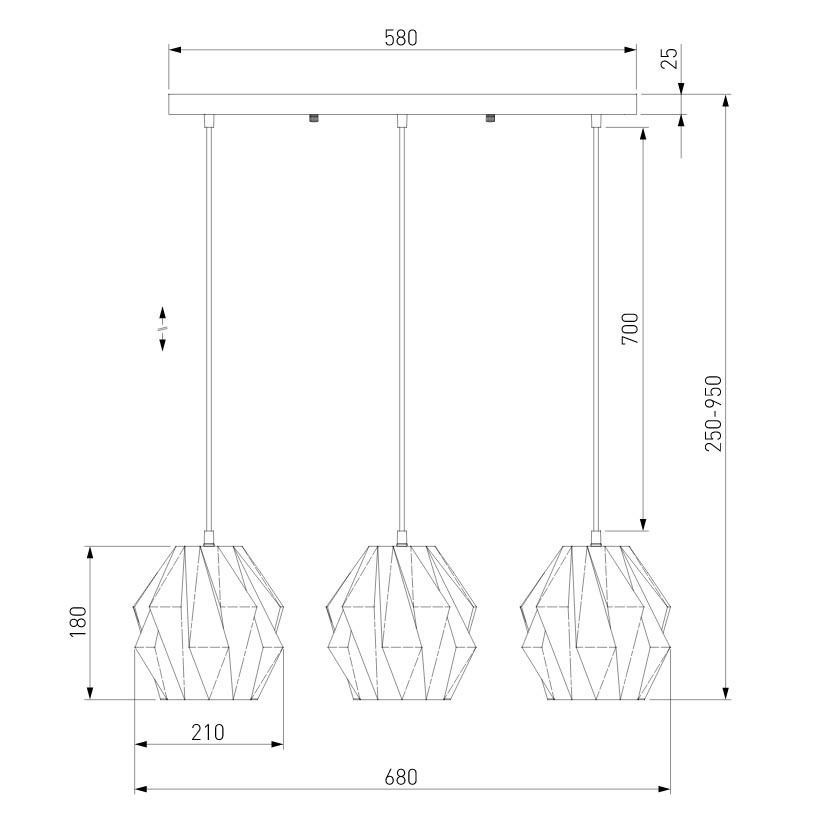 Подвесной светильник Eurosvet Moire 50137/3 черный