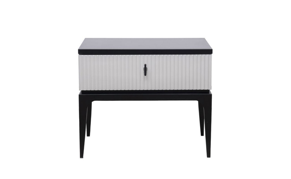 Тумбочка прикроватная Este черно-серая