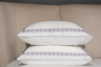 Комплект из 2х наволочек "Фиори" 50х70см сиренево-белый