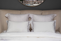 Комплект из 2х наволочек "Фиори" 50х70см сиренево-белый