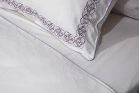 Комплект из 2х наволочек "Фиори" 50х70см сиренево-белый