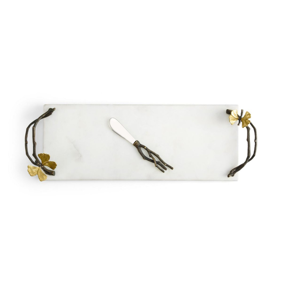 Доска для сыра с ножом Michael Aram "Butterfly Ginkgo", 42х15 см