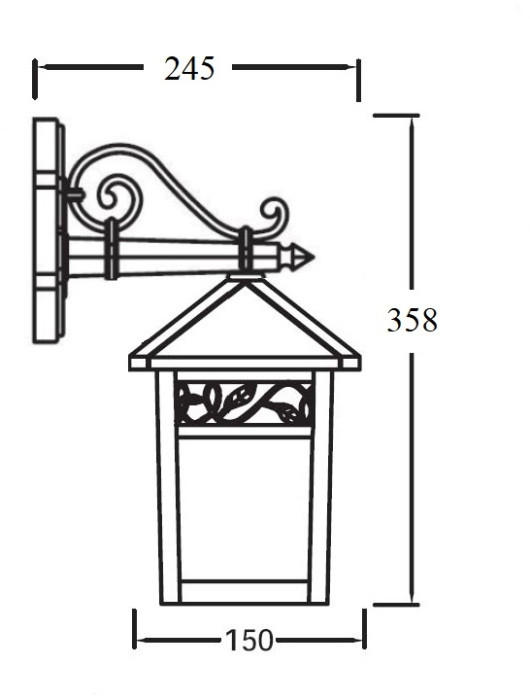 Настенный фонарь уличный KRAKOV 2 87302A/02 Gb Oasis Light