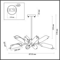 Подвесная люстра Lumion Moderni Georgia 6537/8C Подвесная люстра Lumion Moderni Georgia 6537/8C