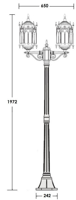 Наземный фонарь DELI L 89908LA Bl Oasis Light