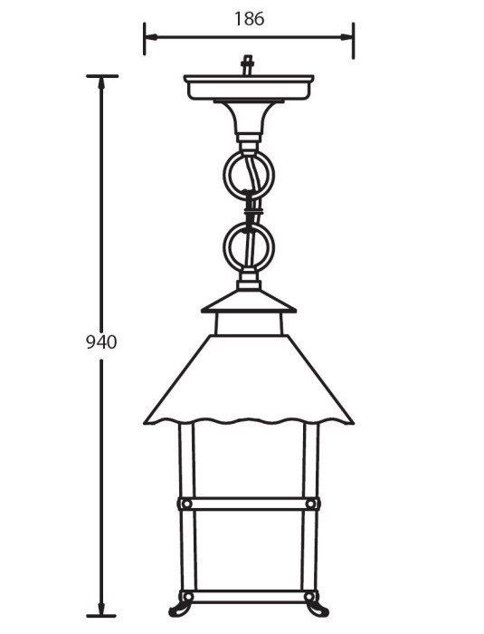 Уличный светильник подвесной  81405 Gb Oasis Light