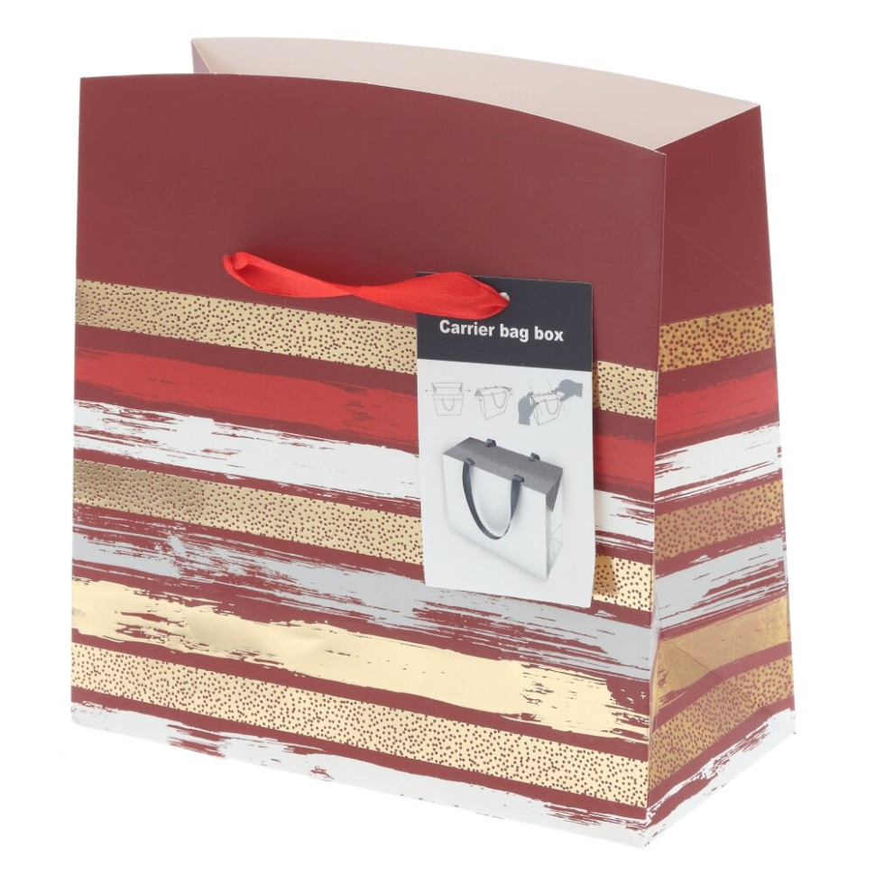 Пакет подарочный S (бумага 230г/м2, блок микс 12шт), L23 W11 H23 см, 4в.