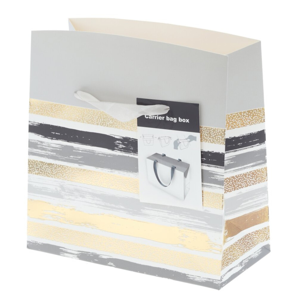 Пакет подарочный S (бумага 230г/м2, блок микс 12шт), L23 W11 H23 см, 4в.