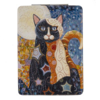 Зеркало карманное (блок 12шт), L6 W8,5 H1 см, 4в.