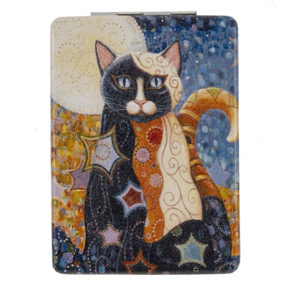 Зеркало карманное (блок 12шт), L6 W8,5 H1 см, 4в.