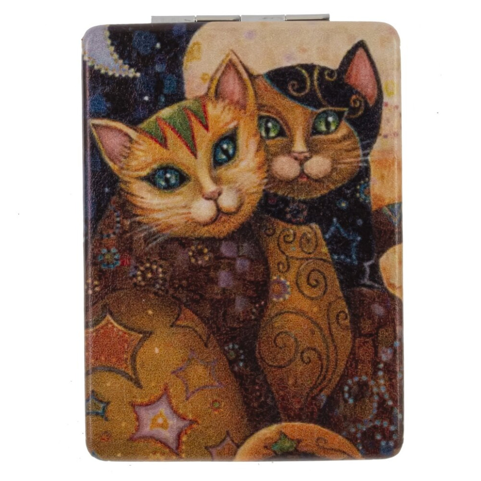 Зеркало карманное (блок 12шт), L6 W8,5 H1 см, 4в.