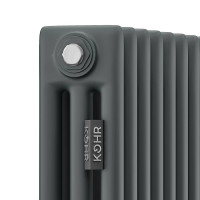 Стальной трубчатый радиатор Kohr Heim 3057/10 секций с боковым подключением 3/4 черный