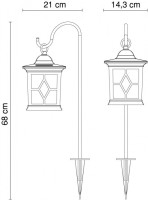 Наземный светильник Solar 33271 Globo