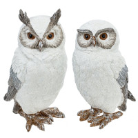 Фигурка декоративная "Сова", L11 W10 H21 см, 2в.