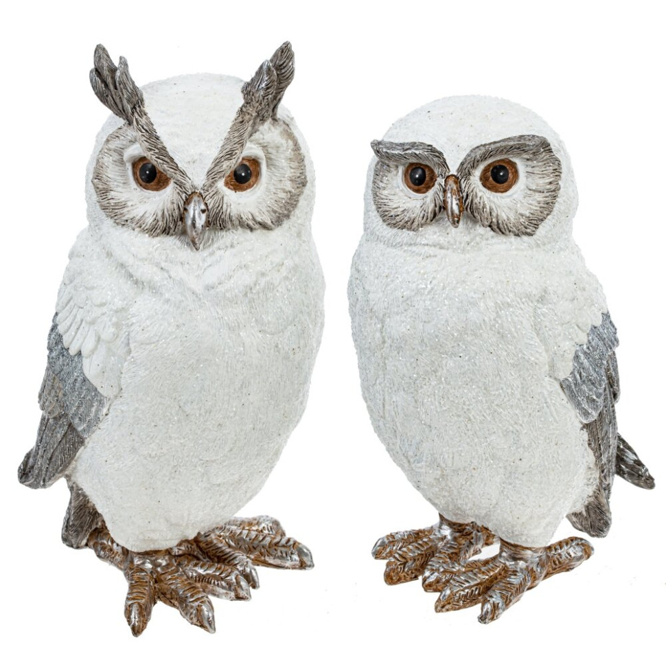 Фигурка декоративная "Сова", L11 W10 H21 см, 2в.