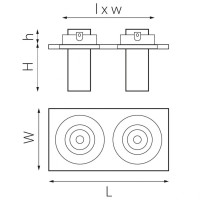 Встраиваемый светодиодный спот Lightstar Intero Tubo (217527+217274+217274) i527274