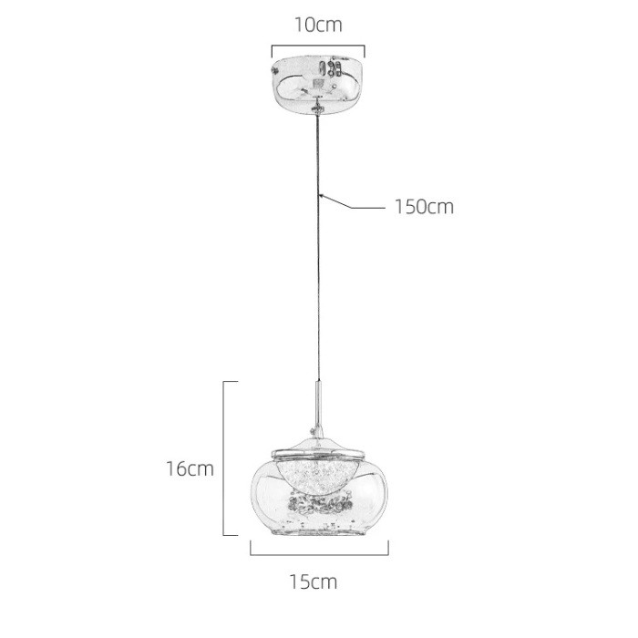 Подвесной светильник MT9128 MT9128-1H gold/smoke DeLight Collection