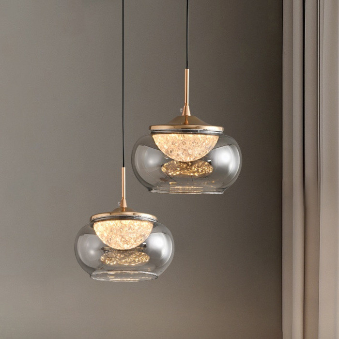 Подвесной светильник MT9128 MT9128-1H gold/smoke DeLight Collection